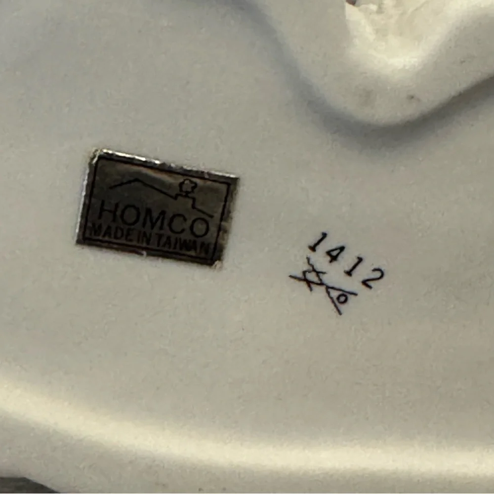 Vintage Homco White Persian Mother Cat w/2 Kittens #1412 Ceramic Figurine - Picture 6 of 9